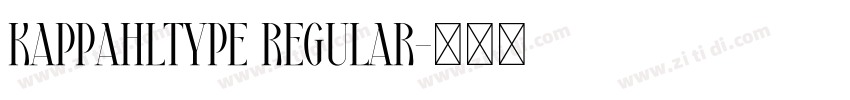 KappahlType Regular字体转换